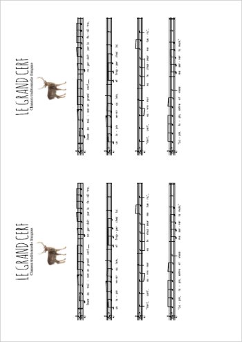 Le grand cerf Partition gratuite